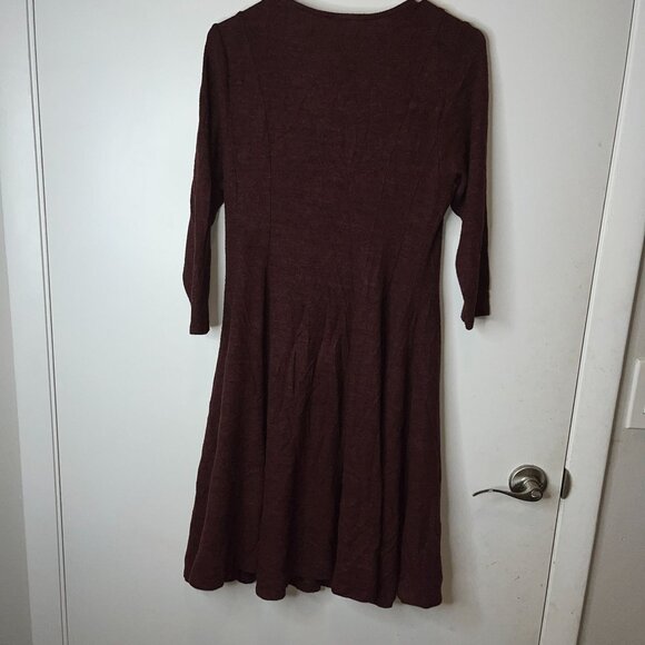 Torrid Super Soft Burgundy Knit Dress Size.M/L Scoop Neck - Picture 5 of 9
